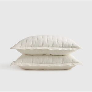 QUINCE European Linen Dream Sham Set King Ivory 6952